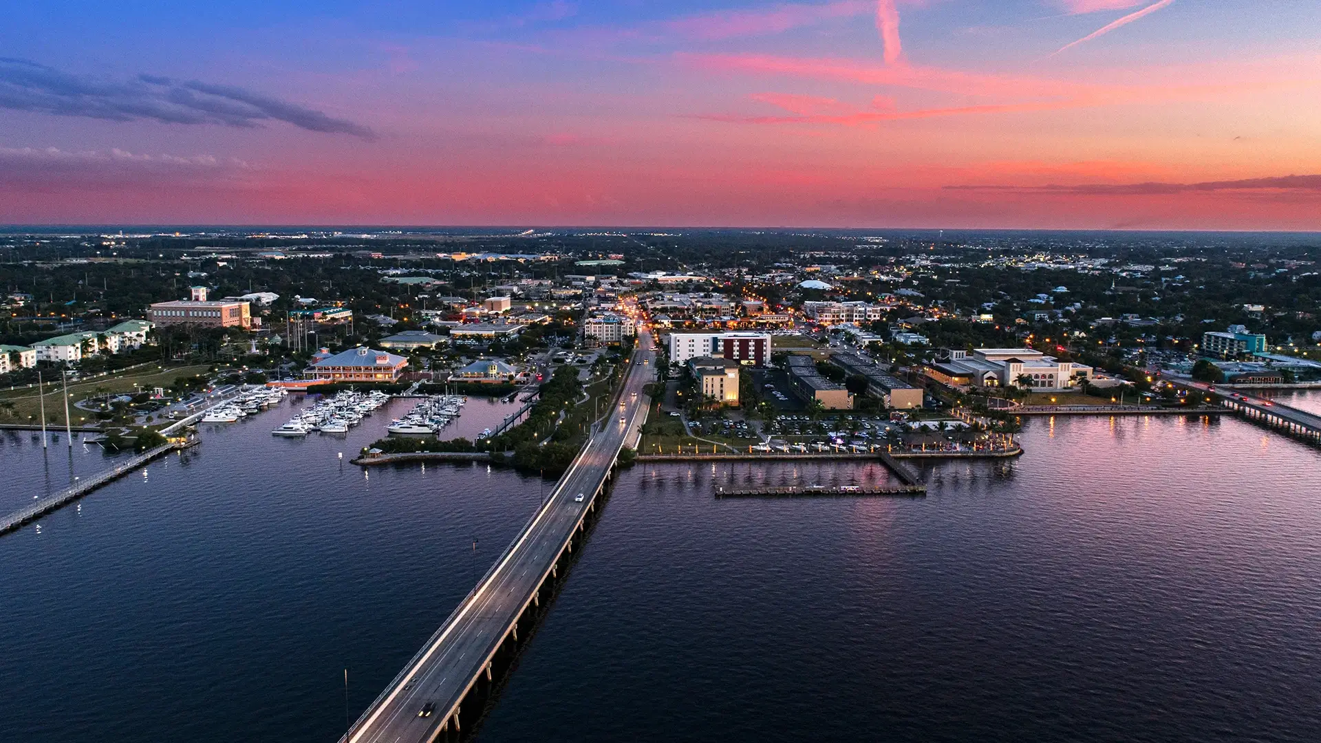 Punta Gorda Florida sunset over Charlotte Harbor